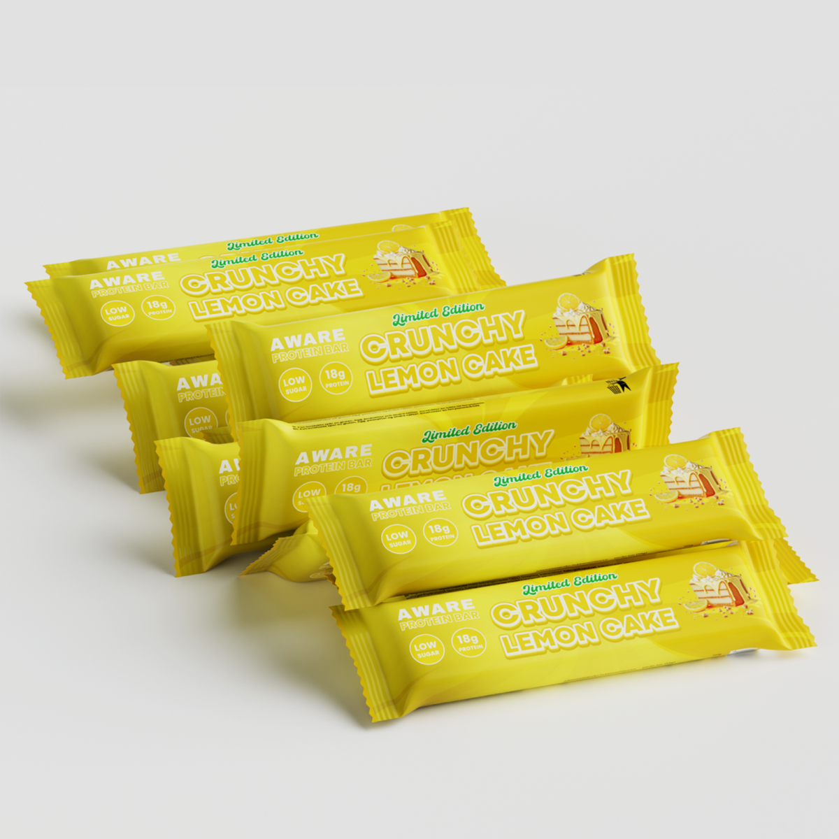 AWARE Protein Bar Crunchy Lemon Cake 12 pack